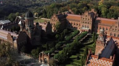 View from above at old Chernivtsi University in Ukraine
