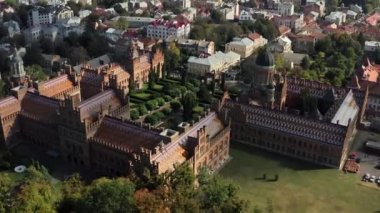 View from above at old Chernivtsi University in Ukraine