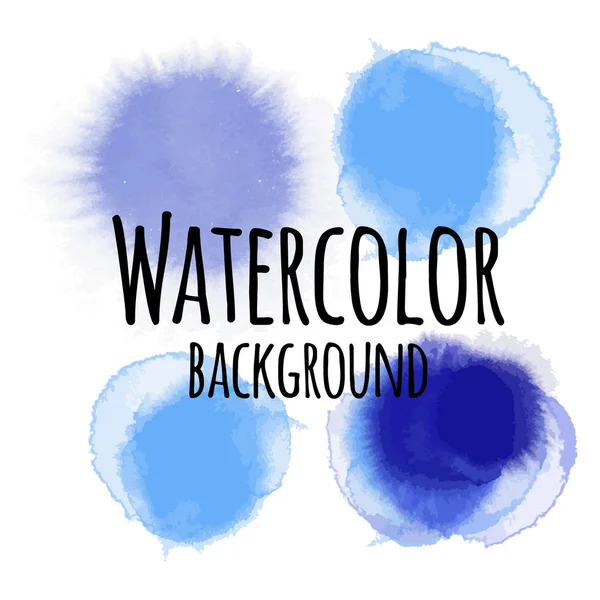 stock vector Abstract watercolor background with a liquid splatter of aquarelle paint, isolated on white. Blue tones