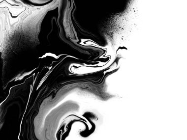 Soyut siyah-beyaz mermer benzeri mürekkep çizimi arka plan. Yüksek çözünürlüklü jpg dosyası, projeleriniz için mükemmel.