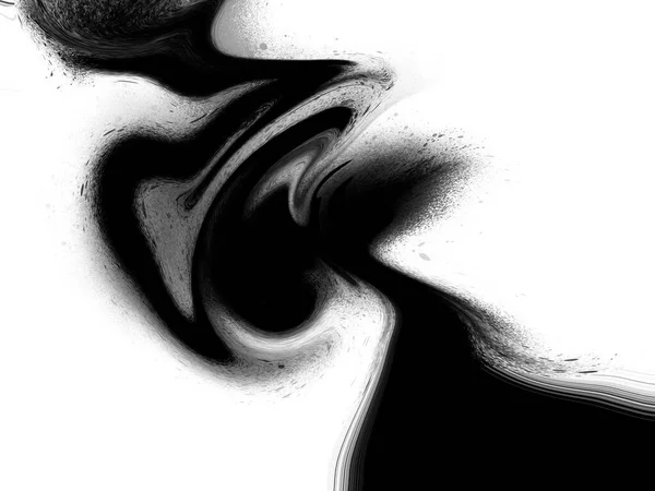 Abstract black and white marble-like ink drawing background. High resolution jpg file, perfect for your projects. — Stock Photo, Image