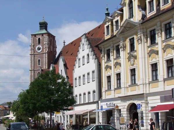 Altstadt Ingolstadt Mit Muenster Kirche — Fotografia de Stock