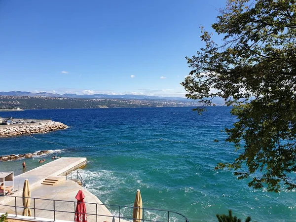 Chorvatské Pobřeží Jaderského Moře Rijeka — Stock fotografie