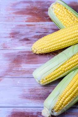 Arka planda tatlı sarı Mısır