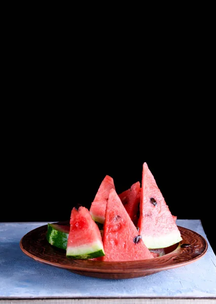 Cool delicious and appetizing watermelon on the table