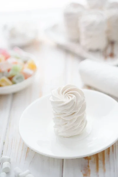 Leichtes Luftiges Dessert Aus Eibisch Köstlich Duftende Marshmallows — Stockfoto