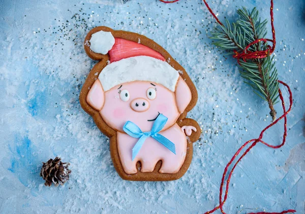 Süße Und Köstliche Imitation Pianniki Lebkuchen Form Eines Schweins 2019 — Stockfoto