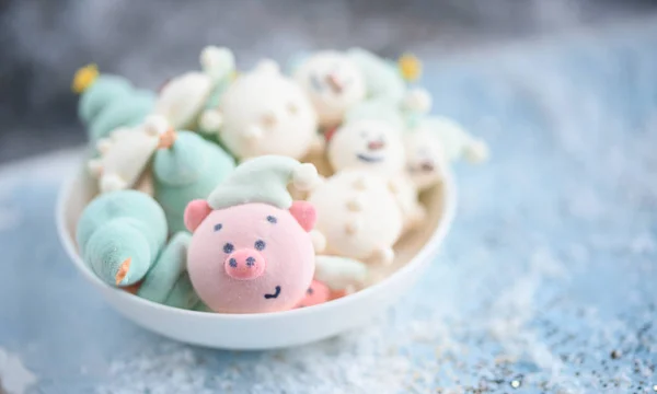 Appetitlich Und Schön Marshmallow Schneemann — Stockfoto