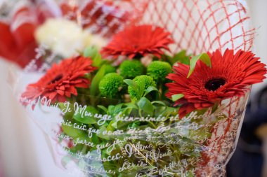 Güzel bir buket çiçek. Doğum günü. Kutlama.