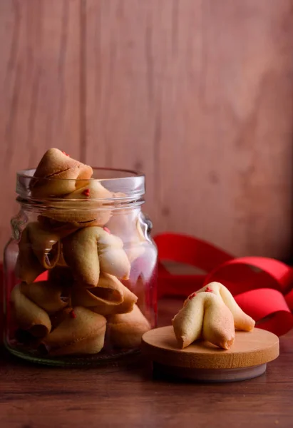 Délicieux Biscuits Sablés Doux Cookies Avec Precog Fête Emballage — Photo