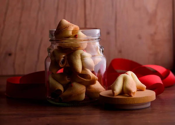 Deliciosas Galletas Dulces Shortbread Galletas Con Precog Celebración Embalaje — Foto de Stock