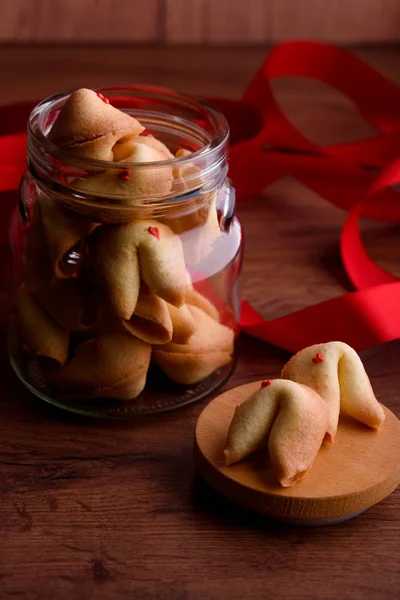 Deliciosas Galletas Dulces Shortbread Galletas Con Precog Celebración Embalaje — Foto de Stock