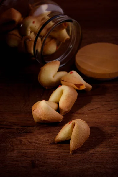 Deliciosas Galletas Dulces Shortbread Galletas Con Precog Celebración Embalaje — Foto de Stock