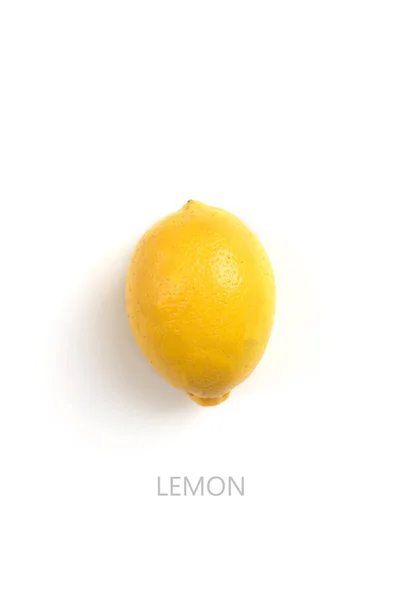 Limón maduro aislado sobre fondo blanco. fruta dulce — Foto de Stock