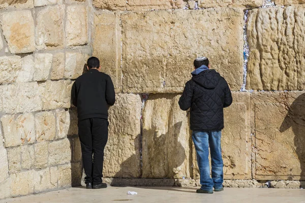 Jerusalem Israel Noviembre 2017 Los Peregrinos Rezan Pared Del Llanto — Foto de Stock