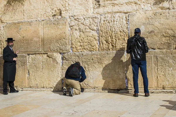 Jerusalem Israel Noviembre 2017 Los Peregrinos Rezan Pared Del Llanto — Foto de Stock