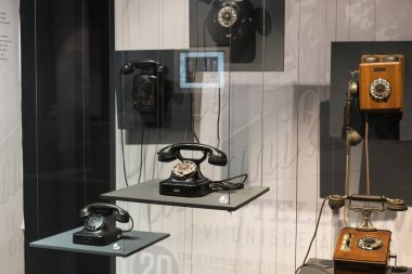 6 Haziran 2018, Milan, İtalya: teknolojik Teknik Müzesi adlı sonra Leonardo Da Vinci departmanı, gelişim, iletişim ve telekomünikasyon Fuarı.