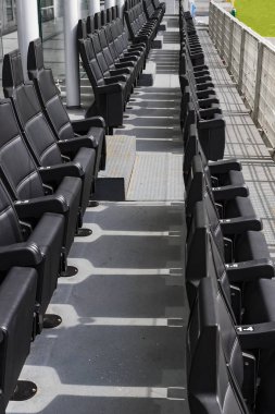 7 Haziran 2018, Milan, İtalya: öğeleri iç Stadyumu futbol takımları Inter ve Milan şehir San Siro.