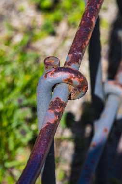 Bir düğüm tarafından twisted metal tel yakın çekim