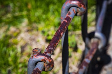 Bir düğüm tarafından twisted metal tel yakın çekim