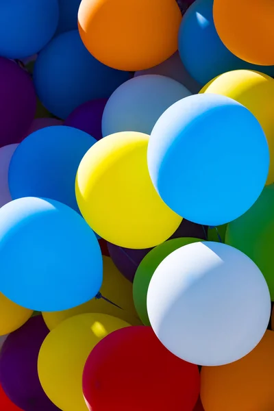 Background Set Colored Balloons Sky Background Stock Picture