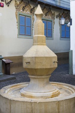 Barcelona, İspanya - 13 Ocak 2018: mimari karmaşık Poble Espanyol ülkenin geleneksel mimarisinin. Barselona'da düzenlenen bir uluslararası sergi için 1929 yılında oluşturulan. 