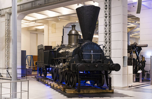 VIENNA, AUSTRIA - 24 AUGUST 2017:The technical museum in Vienna exhibits the production of exposition shows the history of development of metal working machines.