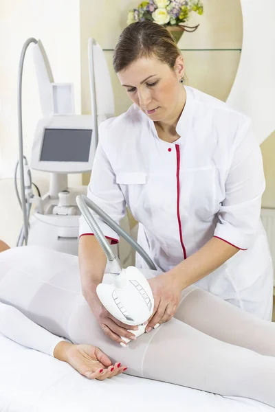 Woman Process Clinic Lipomassage — Stock Photo, Image