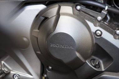 6 Haziran 2018, Milan, İtalya: Honda motosiklet Amblemler Milan İtalya sokaklarında. 