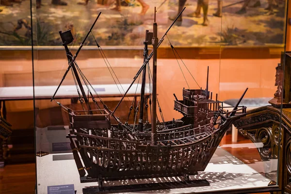 マドリッド スペイン 2018 マドリード スペイン海軍船史海事博物館は歴史的な成果物をモデル化 — ストック写真