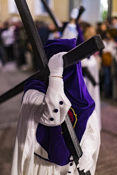 2018 마드리드 스페인 마드리드의 거리를 죄인의 과정의 종교의 전통적인 카톨릭 — 스톡 사진