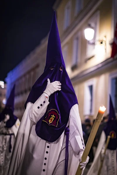 Madrid Španělsko Března 2018 Tradiční Profesi Náboženské Katolické Objednávky Během — Stock fotografie