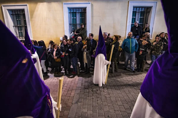 Madrid Spanya Mart 2018 Günahkarlar Madrid Sokaklarında Boyunca Tabii Kutsal — Stok fotoğraf