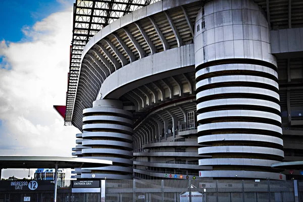 Juni 2018 Milaan Italië Elementen Van Het Interieur Stadion Voetbal — Stockfoto