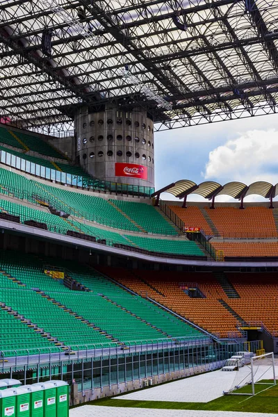 Junio 2018 Milán Italia Elementos Del Estadio Interior Equipos Fútbol — Foto de Stock