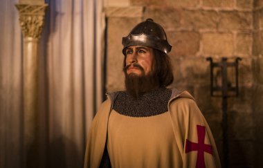 Barcelona, İspanya - 11 Ocak 2018: balmumu Müzesi rakamlar sokak Las Ramblas Barselona. 