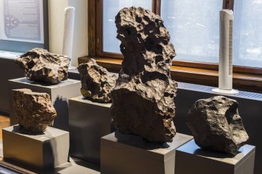 3 Eylül 2018, Viyana, Avusturya: göktaşları topluluğu temsil edilir Doğal Tarih Müzesi, Viyana. 