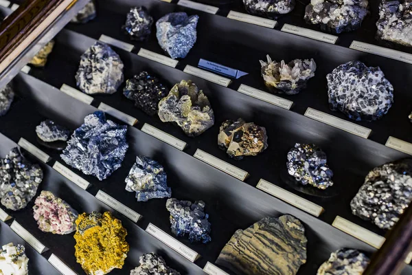 September 2018 Wien Österrike Samling Mineraler Stenar Och Metaller Museum — Stockfoto