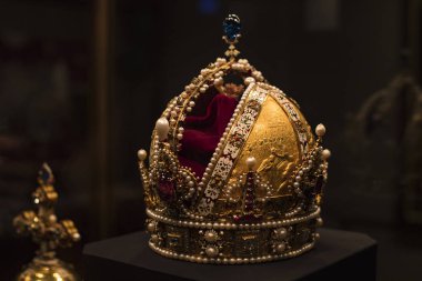 3 Eylül 2018, Viyana, Avusturya: Viyana Avusturya'da Habsburg Hanedanı Müzesi Hofburg Sarayı hazine.
