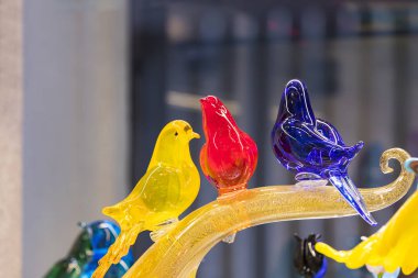 Murano cam dekoratif dekorasyon için yakın çekim vurulur.