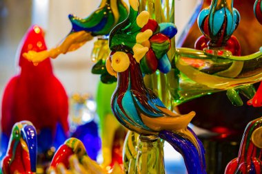 Murano cam dekoratif dekorasyon için yakın çekim vurulur.