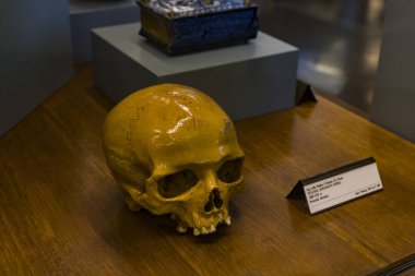 Milan, İtalya - 6 Haziran 2018: Lüks eşyalar soyluları Milan Fuar Sforza Kalesi müzede sergilenen. 