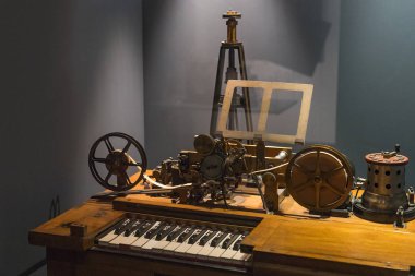 6 Haziran 2018, Milan, İtalya: teknolojik Teknik Müzesi adlı sonra Leonardo Da Vinci departmanı, gelişim, iletişim ve telekomünikasyon Fuarı. 