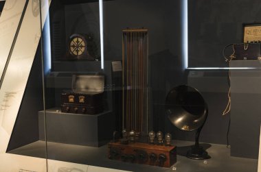 6 Haziran 2018, Milan, İtalya: teknolojik Teknik Müzesi adlı sonra Leonardo Da Vinci departmanı, gelişim, iletişim ve telekomünikasyon Fuarı. 