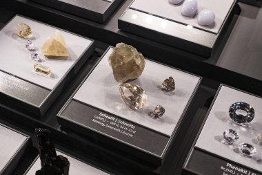 3 Eylül 2018, Viyana, Avusturya: Fuar, değerli ve yarı değerli taşlar işlenen ve Doğal Tarih Müzesi olarak, Viyana uygulanmamasına. 
