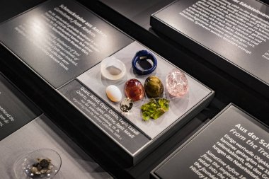 3 Eylül 2018, Viyana, Avusturya: Fuar, değerli ve yarı değerli taşlar işlenen ve Doğal Tarih Müzesi olarak, Viyana uygulanmamasına. 