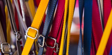 Renkli bantlar closeup çeşitli arka plan.