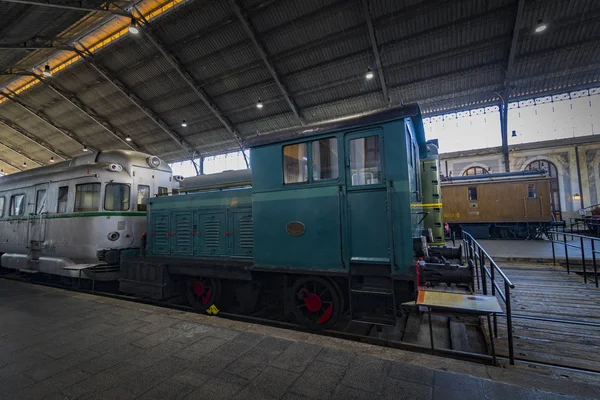 Madrid Espanha Março 2018 Carruagens Interiores Compartimento Ferroviário Museu Ferrovia — Fotografia de Stock