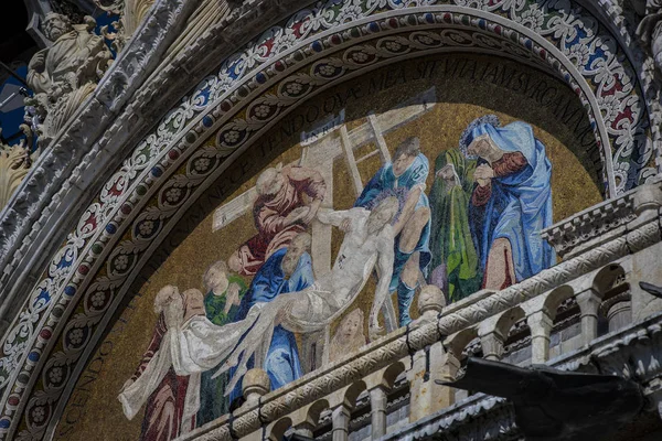 Italia Venice Syyskuuta 2018 Yksityiskohdat Pyhän Markuksen Basilikan Sisätiloista Venetsiassa — kuvapankkivalokuva