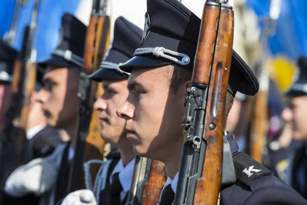 Charkiv Ukraina Oktober 2018 Militärparad För Att Hedra Den Dag — Stockfoto